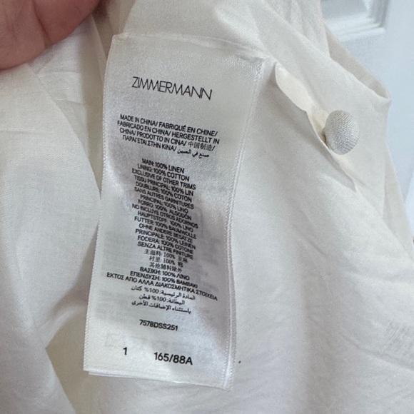 Zimmermann White Maxi Dress with Ruffle Details - Picture 8 of 10